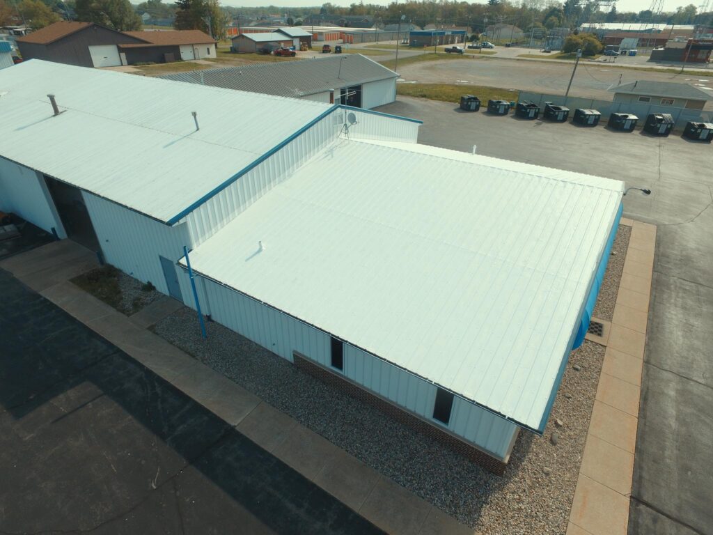 Top view of a commercial building