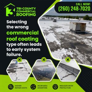 Wrong roof coating: early system failure