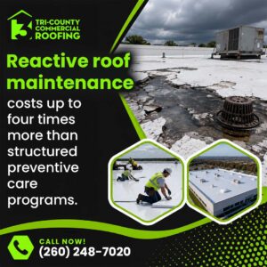 Commercial roof damage